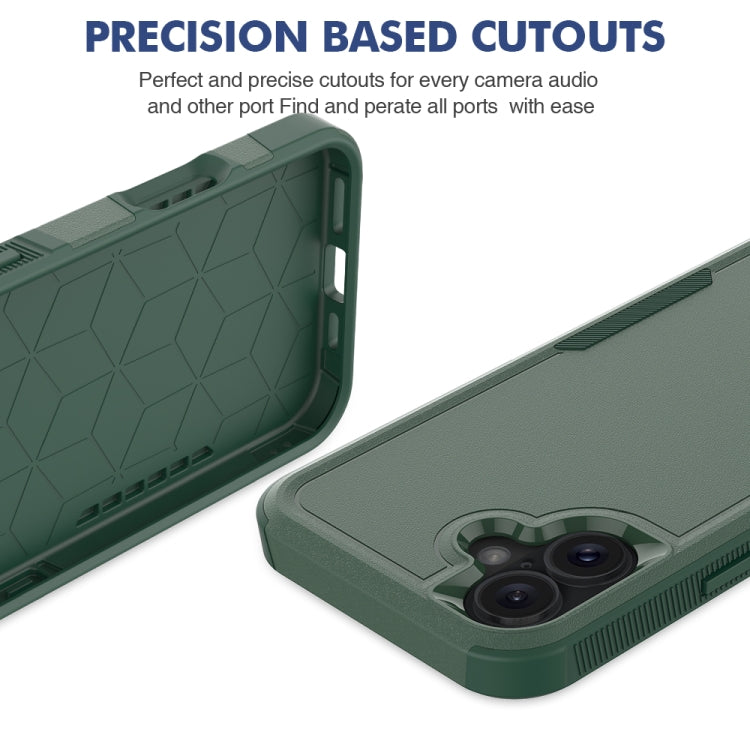For iPhone 16 Plus 2 in 1 PC + TPU Phone Case