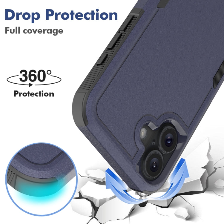 For iPhone 16 Plus 2 in 1 PC + TPU Phone Case