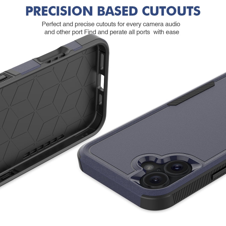 For iPhone 16 Plus 2 in 1 PC + TPU Phone Case