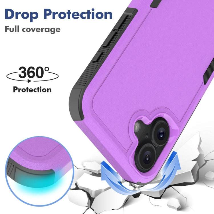 For iPhone 16 Plus 2 in 1 PC + TPU Phone Case