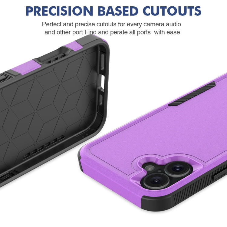 For iPhone 16 Plus 2 in 1 PC + TPU Phone Case