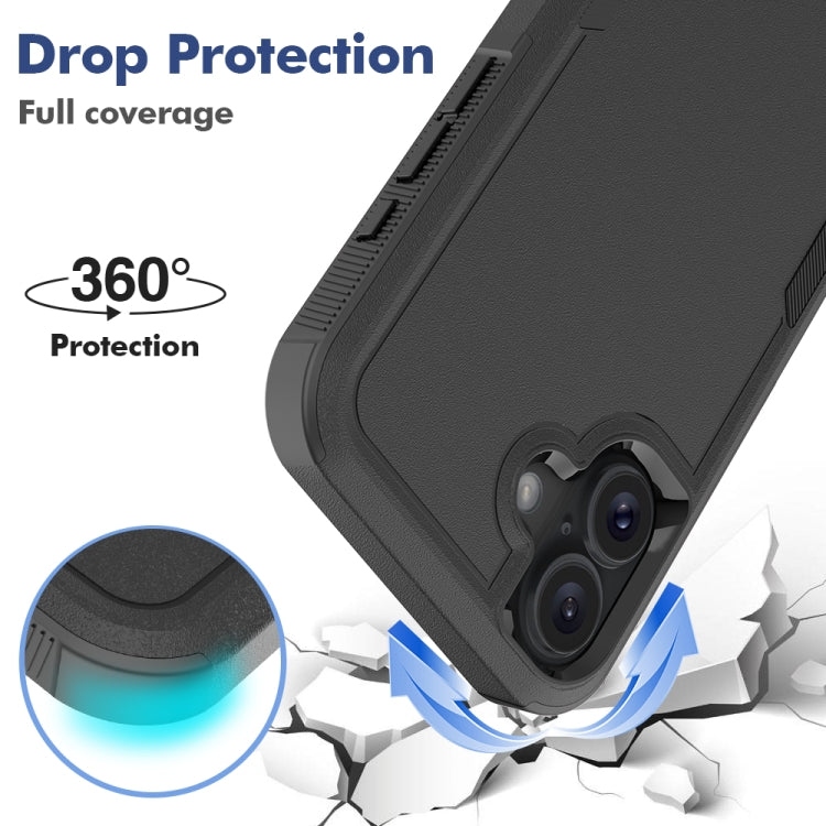 For iPhone 16 Plus 2 in 1 PC + TPU Phone Case