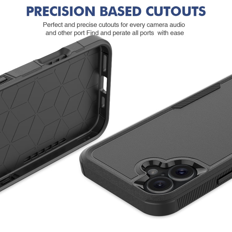 For iPhone 16 Plus 2 in 1 PC + TPU Phone Case