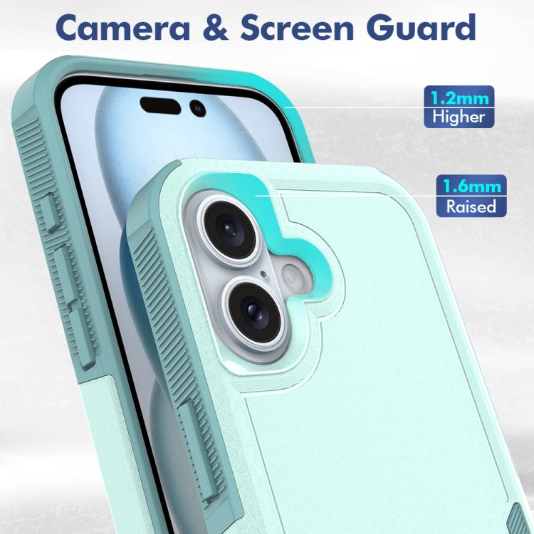 For iPhone 16 2 in 1 PC + TPU Phone Case