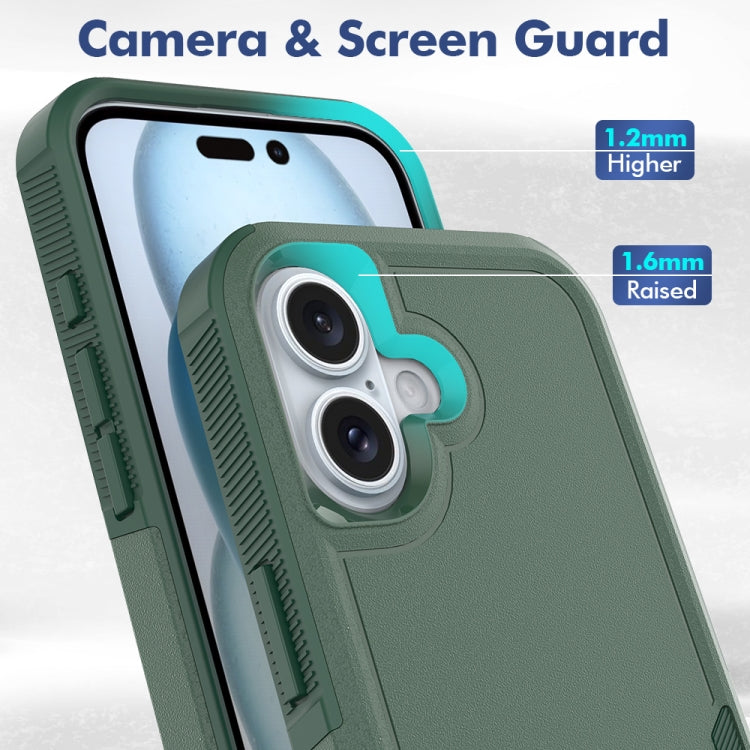 For iPhone 16 2 in 1 PC + TPU Phone Case