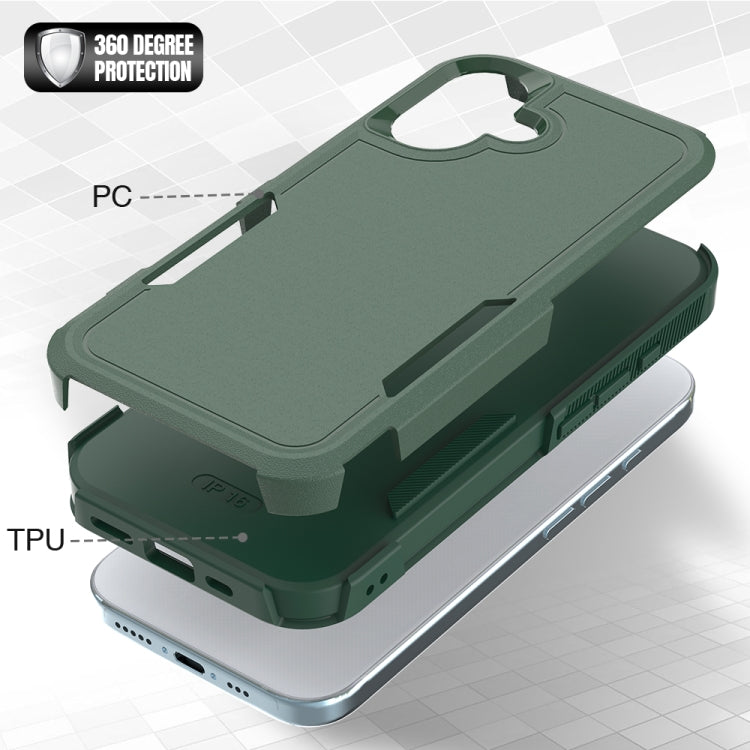 For iPhone 16 2 in 1 PC + TPU Phone Case