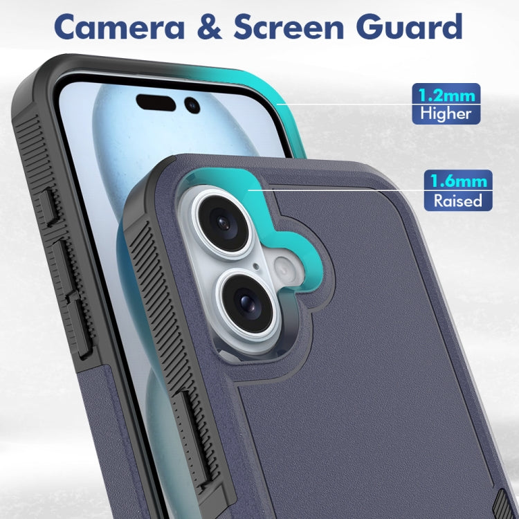 For iPhone 16 2 in 1 PC + TPU Phone Case