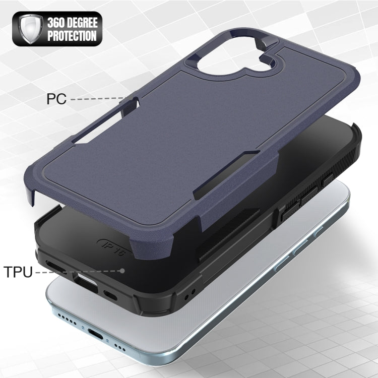 For iPhone 16 2 in 1 PC + TPU Phone Case