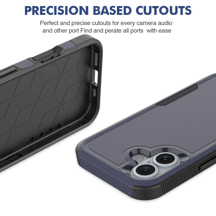 For iPhone 16 2 in 1 PC + TPU Phone Case