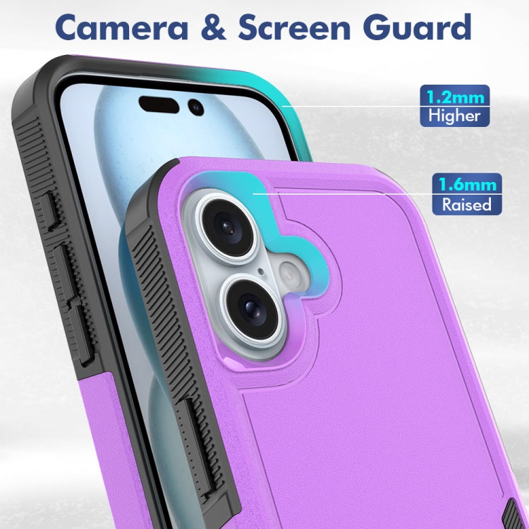 For iPhone 16 2 in 1 PC + TPU Phone Case
