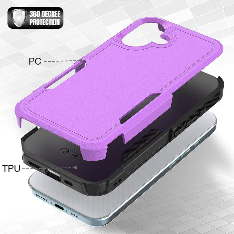 For iPhone 16 2 in 1 PC + TPU Phone Case
