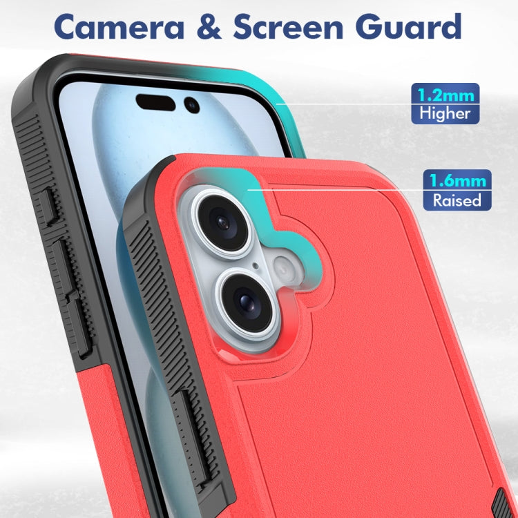 For iPhone 16 2 in 1 PC + TPU Phone Case