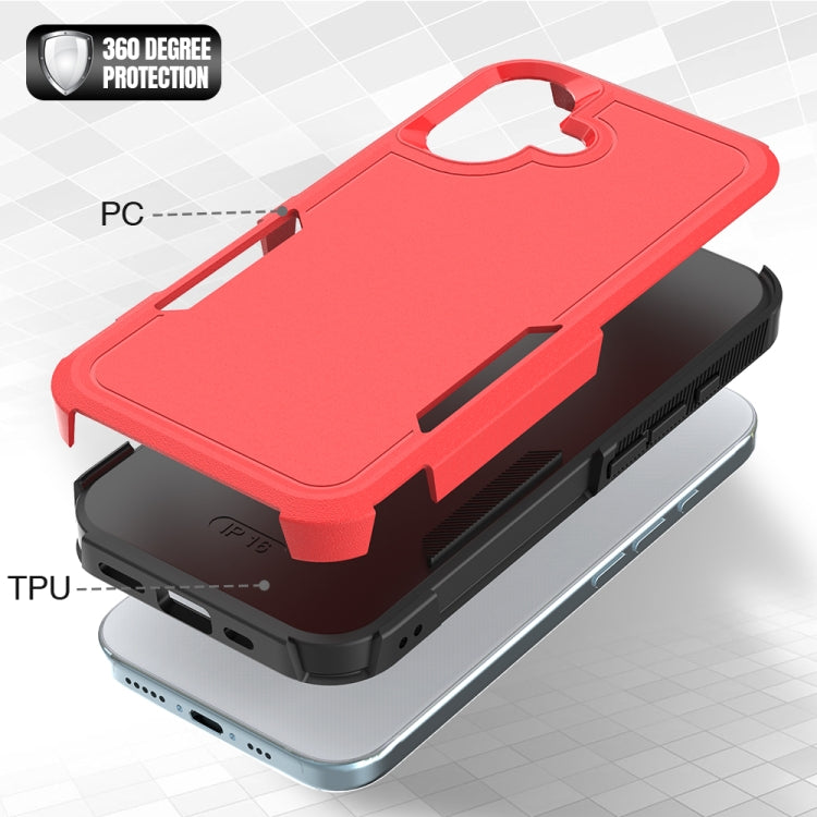 For iPhone 16 2 in 1 PC + TPU Phone Case