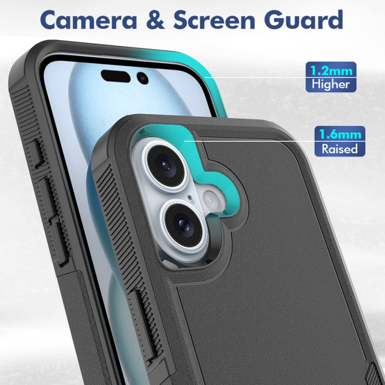 For iPhone 16 2 in 1 PC + TPU Phone Case