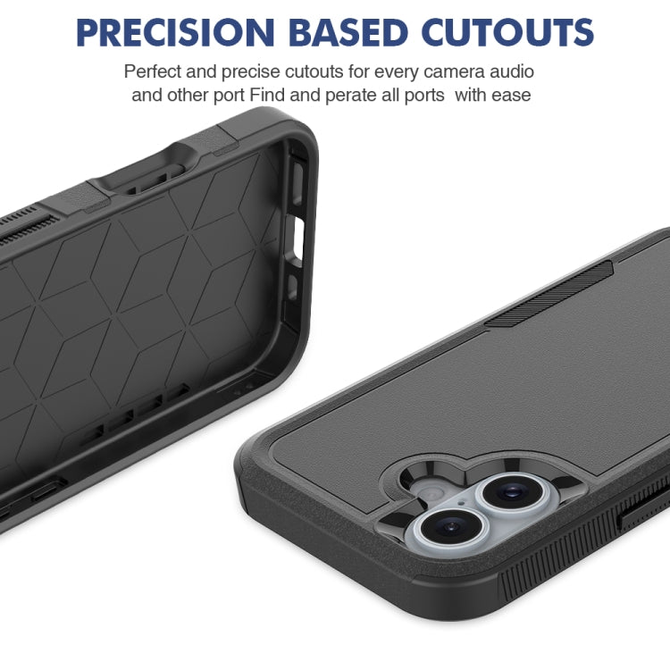 For iPhone 16 2 in 1 PC + TPU Phone Case