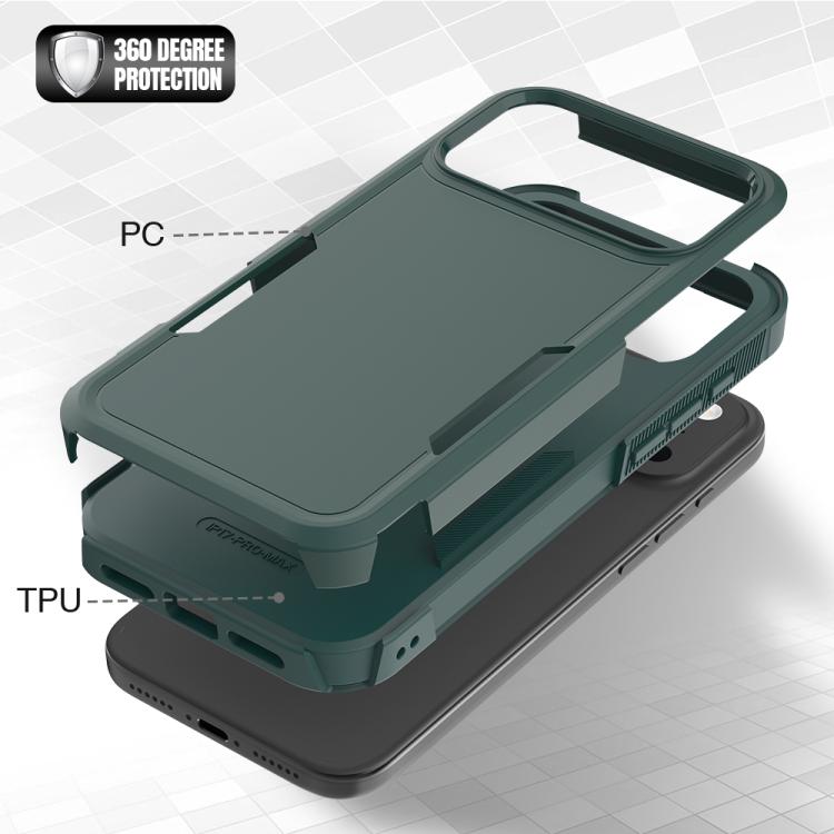 For iPhone 17 Pro Max 2 in 1 PC + TPU Phone Case