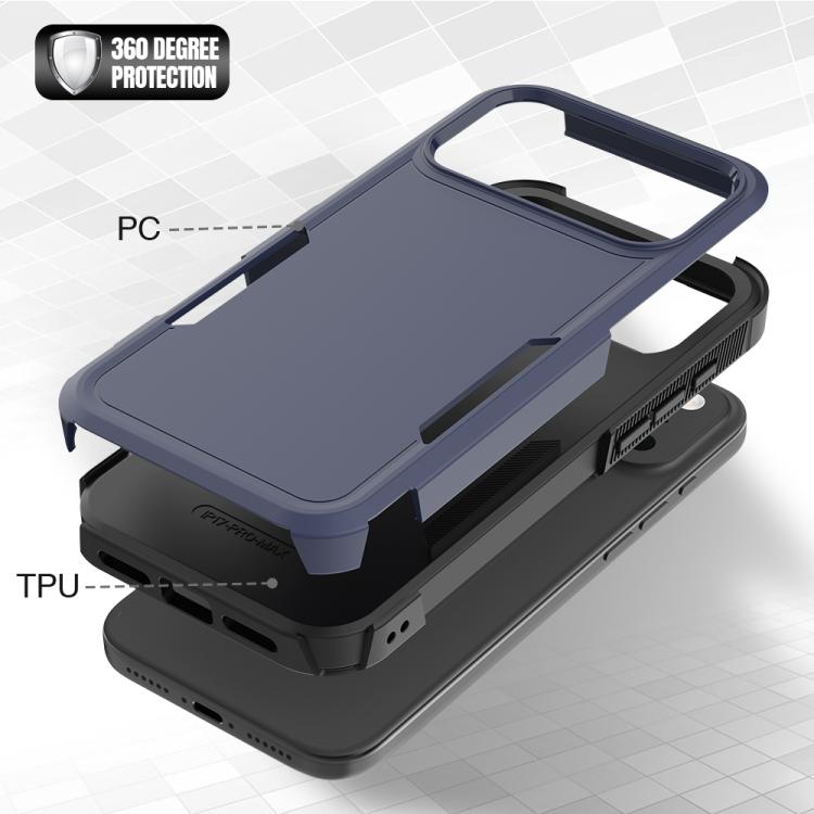 For iPhone 17 Pro Max 2 in 1 PC + TPU Phone Case