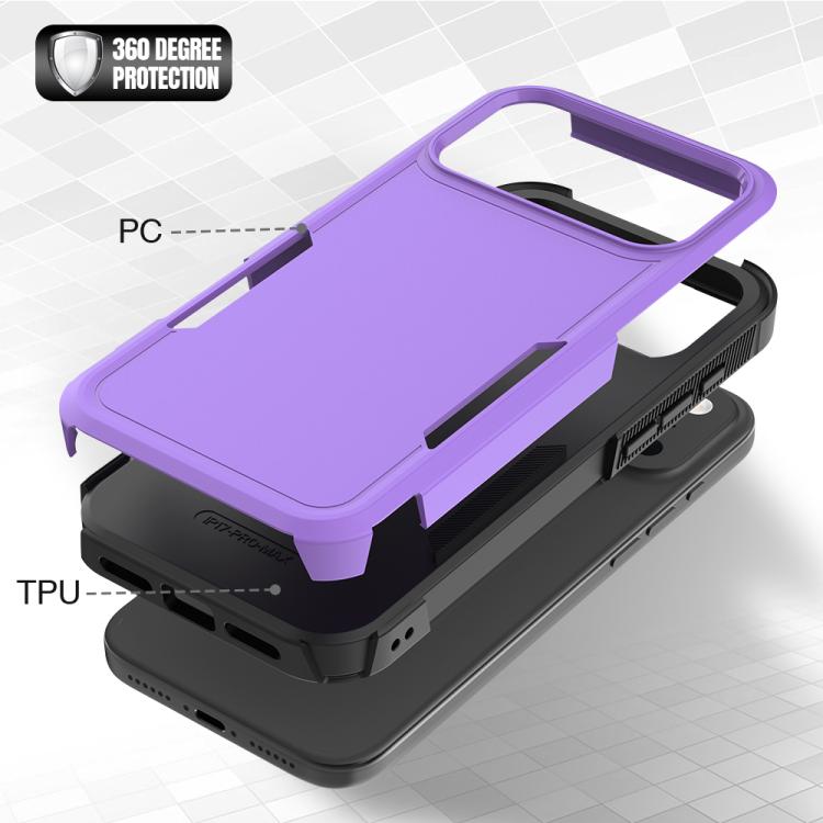 For iPhone 17 Pro Max 2 in 1 PC + TPU Phone Case