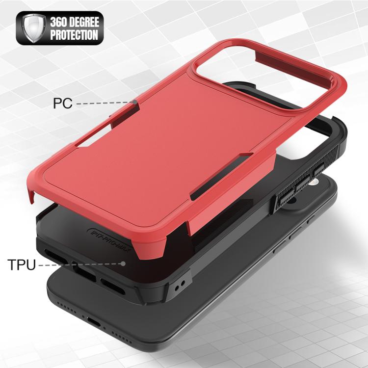 For iPhone 17 Pro Max 2 in 1 PC + TPU Phone Case