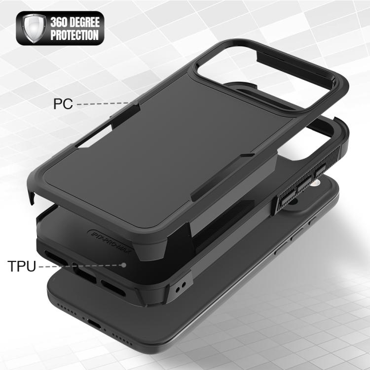 For iPhone 17 Pro Max 2 in 1 PC + TPU Phone Case