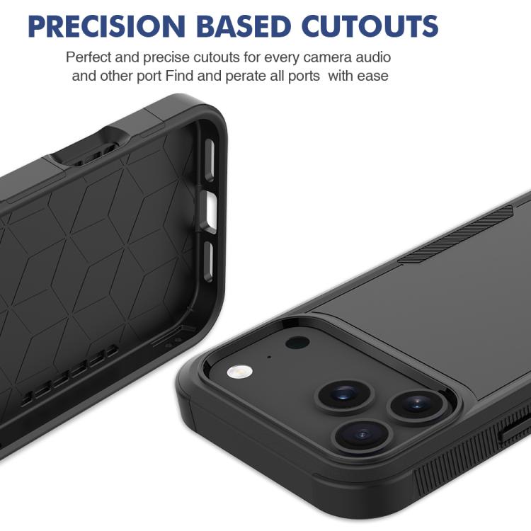 For iPhone 17 Pro Max 2 in 1 PC + TPU Phone Case