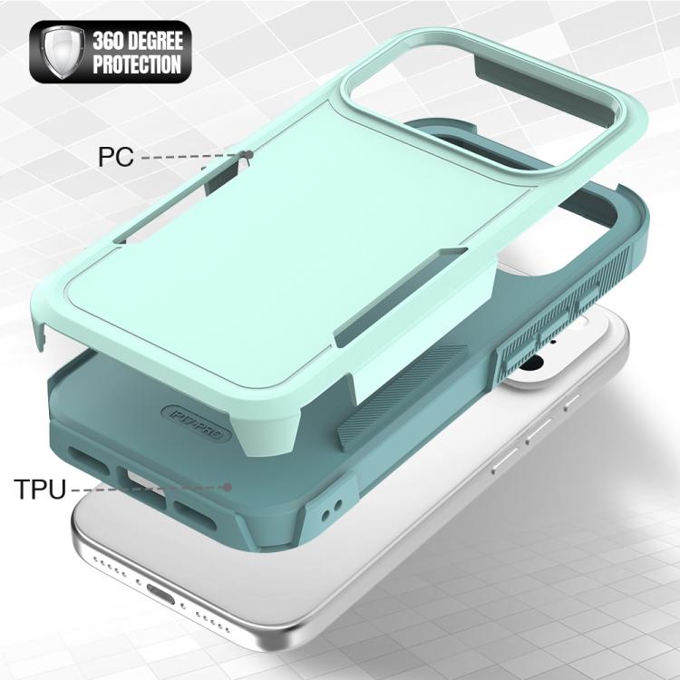 For iPhone 17 Pro 2 in 1 PC + TPU Phone Case