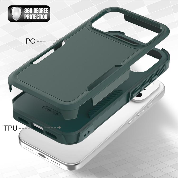 For iPhone 17 Pro 2 in 1 PC + TPU Phone Case