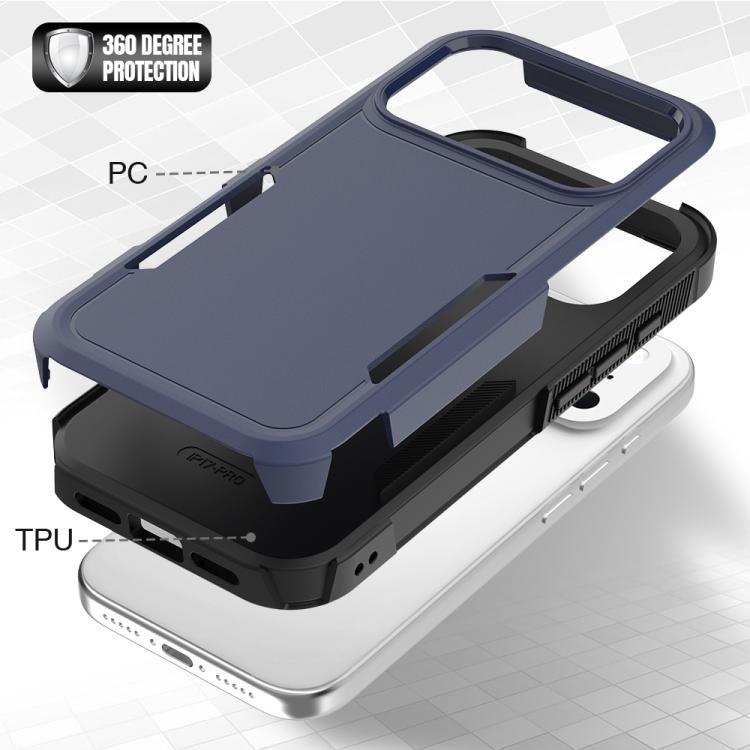 For iPhone 17 Pro 2 in 1 PC + TPU Phone Case