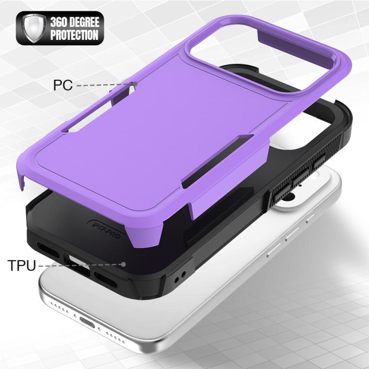 For iPhone 17 Pro 2 in 1 PC + TPU Phone Case
