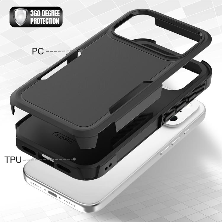 For iPhone 17 Pro 2 in 1 PC + TPU Phone Case
