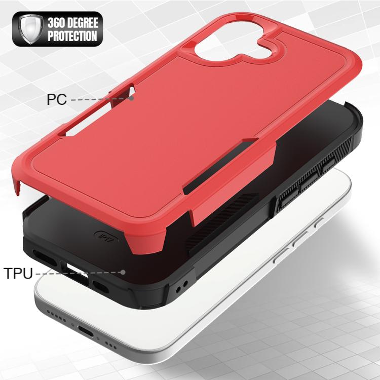 For iPhone 17 2 in 1 PC + TPU Phone Case