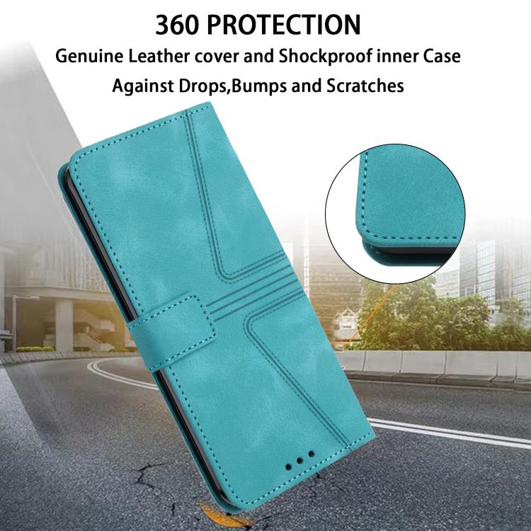 For iPhone 17e / 16e Triangle Solid Color Leather Phone Case