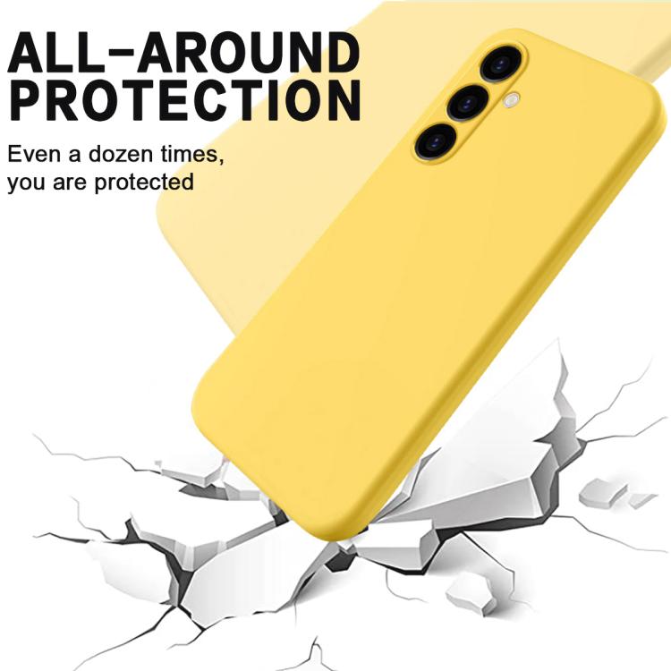 For Samsung Galaxy M14 4G Solid Color Liquid Silicone Dropproof Full Coverage Phone Case