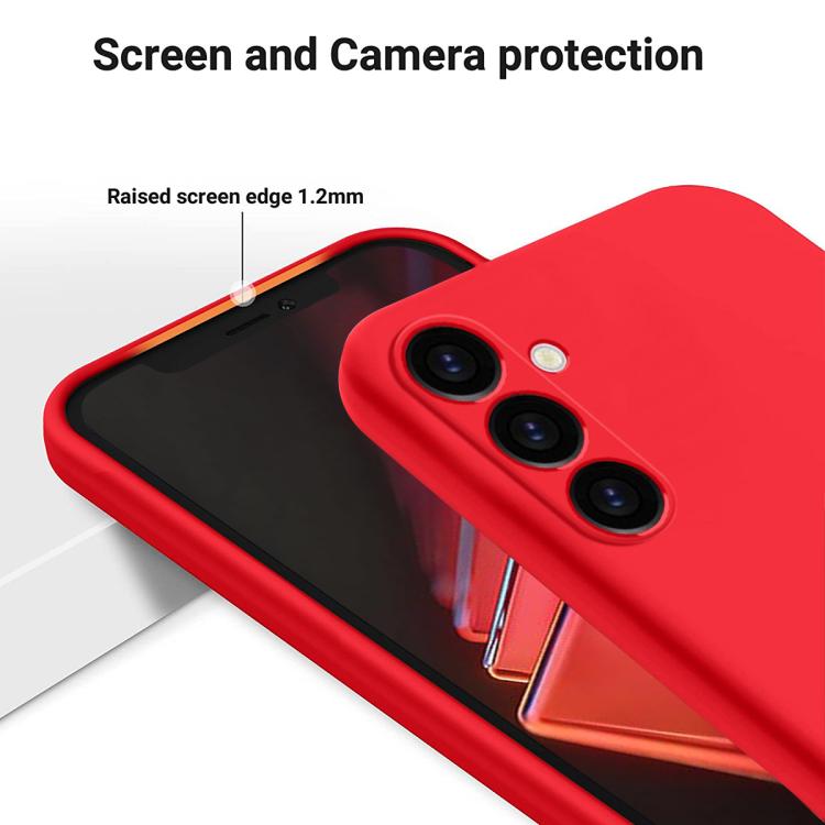 For Samsung Galaxy M14 4G Solid Color Liquid Silicone Dropproof Full Coverage Phone Case