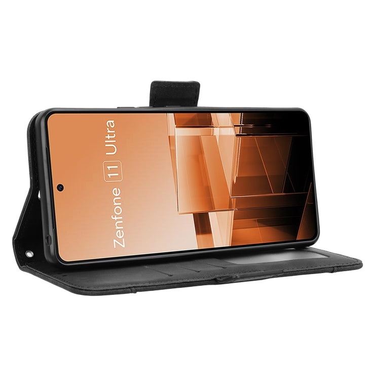 For Asus Zenfone 11 Ultra Skin Feel Calf Texture Card Slots Leather Phone Case
