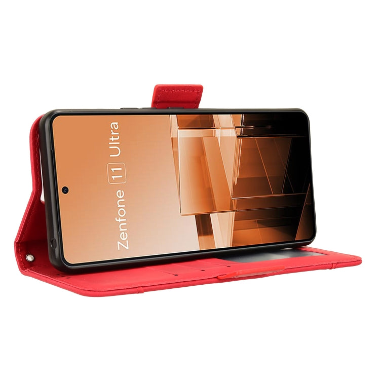 For Asus Zenfone 11 Ultra Skin Feel Calf Texture Card Slots Leather Phone Case