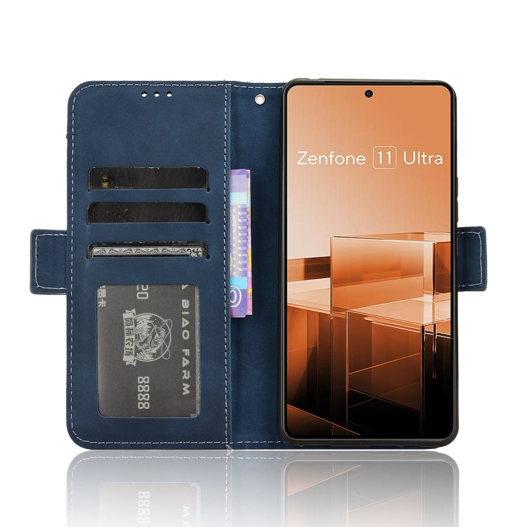 For Asus Zenfone 11 Ultra Skin Feel Calf Texture Card Slots Leather Phone Case
