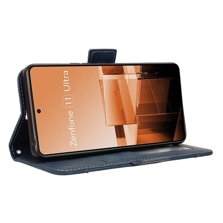 For Asus Zenfone 11 Ultra Skin Feel Calf Texture Card Slots Leather Phone Case