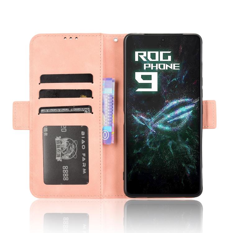 For ASUS ROG Phone 9 / 9 Pro Skin Feel Calf Texture Card Slots Leather Phone Case