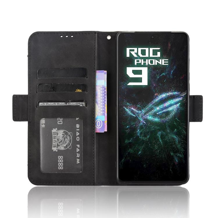 For ASUS ROG Phone 9 / 9 Pro Skin Feel Calf Texture Card Slots Leather Phone Case