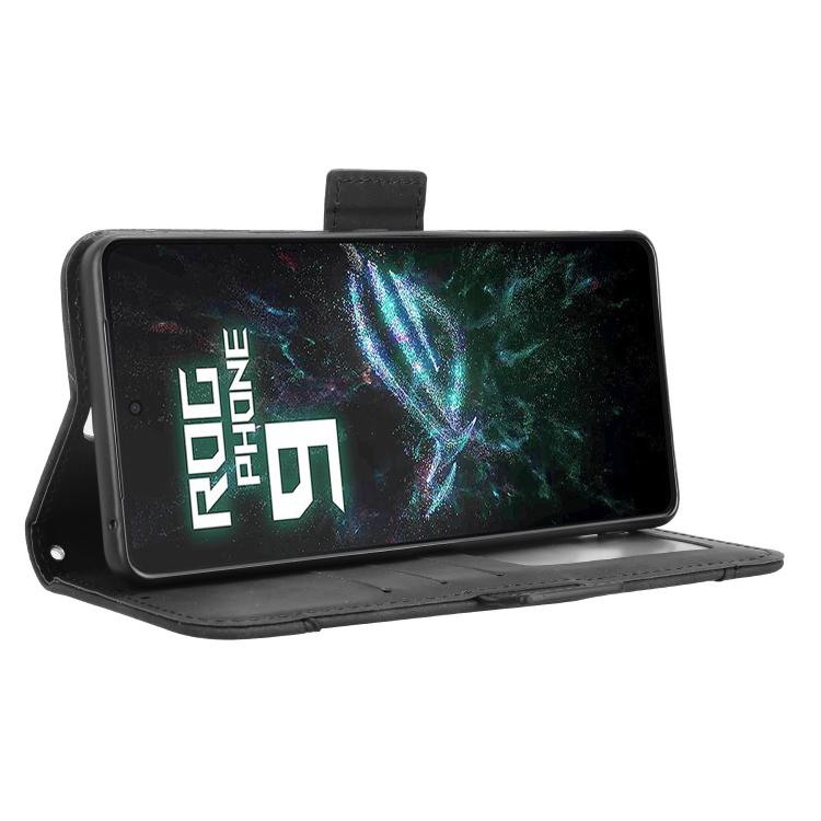 For ASUS ROG Phone 9 / 9 Pro Skin Feel Calf Texture Card Slots Leather Phone Case