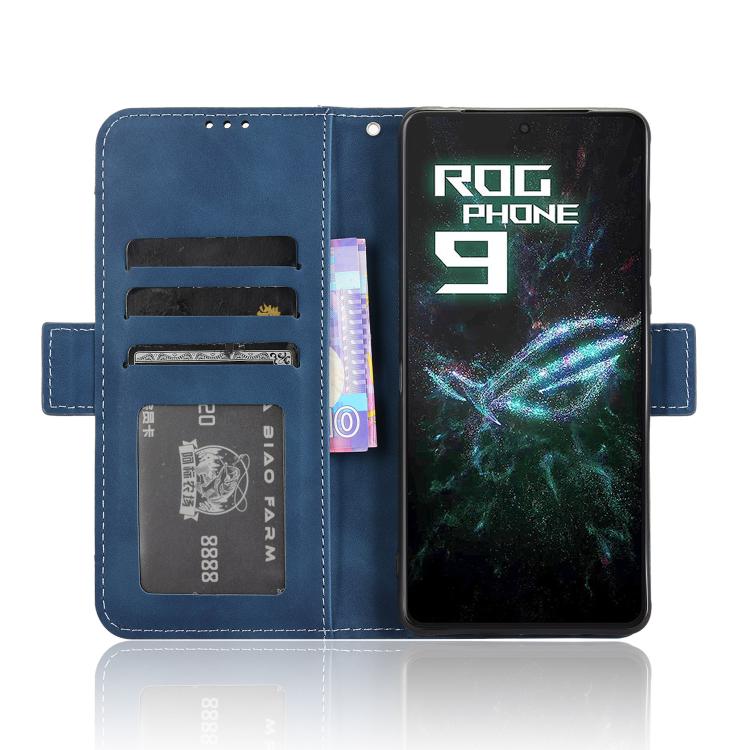 For ASUS ROG Phone 9 / 9 Pro Skin Feel Calf Texture Card Slots Leather Phone Case