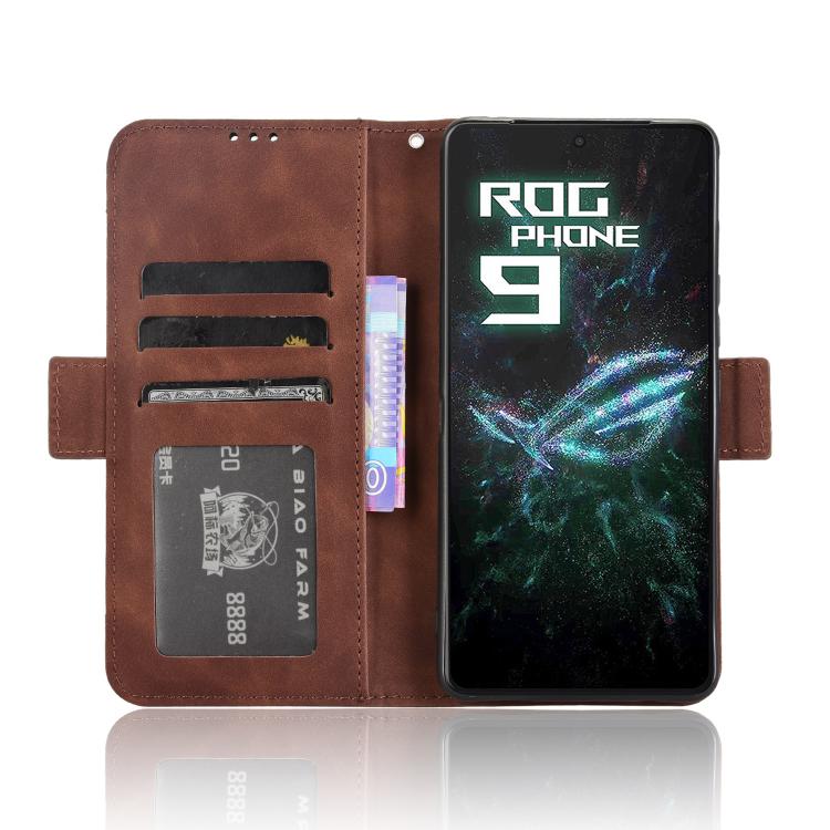 For ASUS ROG Phone 9 / 9 Pro Skin Feel Calf Texture Card Slots Leather Phone Case