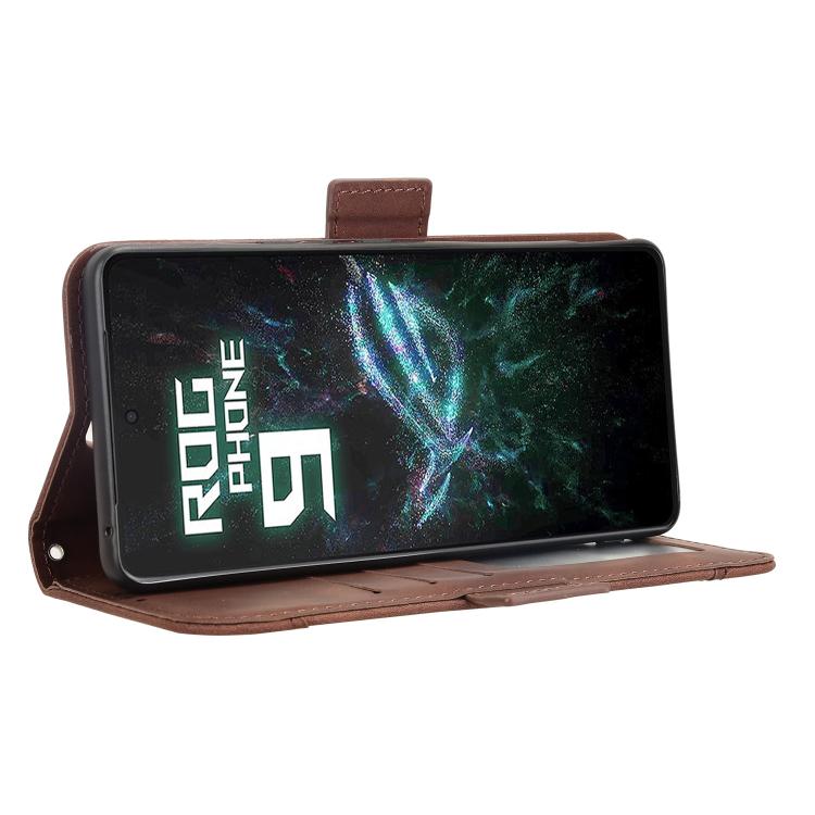For ASUS ROG Phone 9 / 9 Pro Skin Feel Calf Texture Card Slots Leather Phone Case