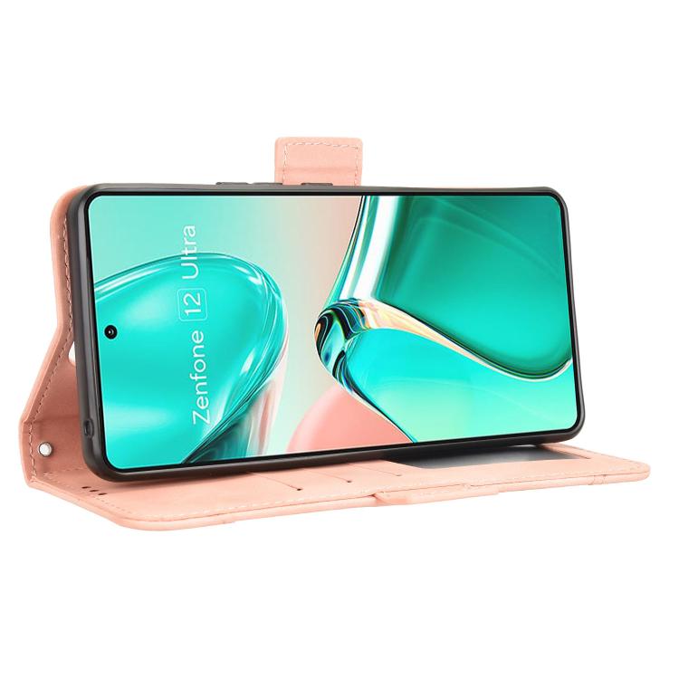 For ASUS Zenfone 12 Ultra Skin Feel Calf Texture Card Slots Leather Phone Case