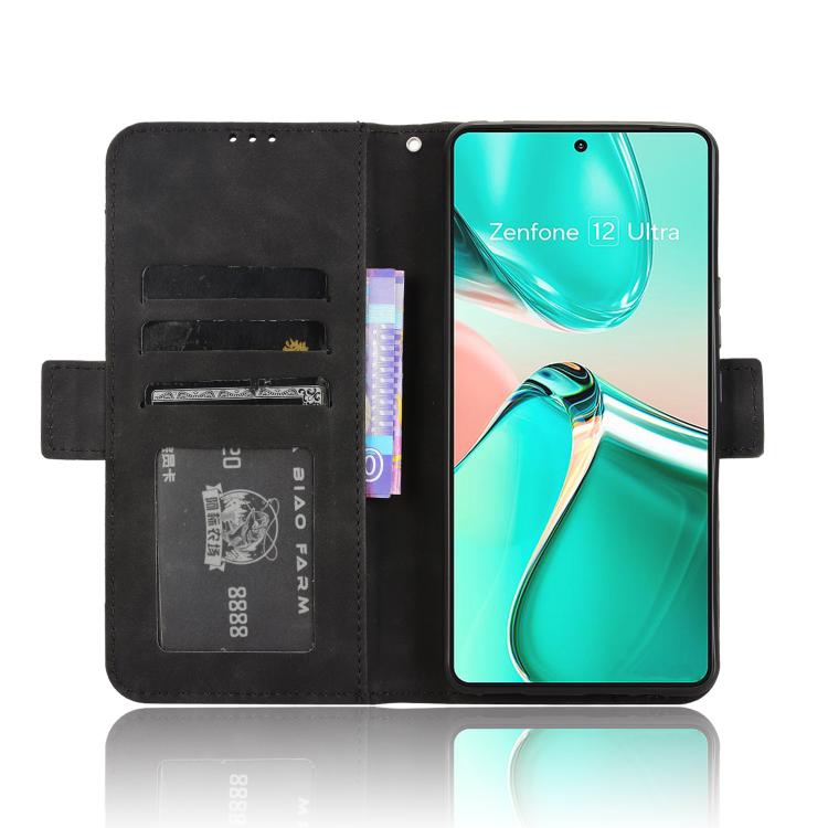 For ASUS Zenfone 12 Ultra Skin Feel Calf Texture Card Slots Leather Phone Case