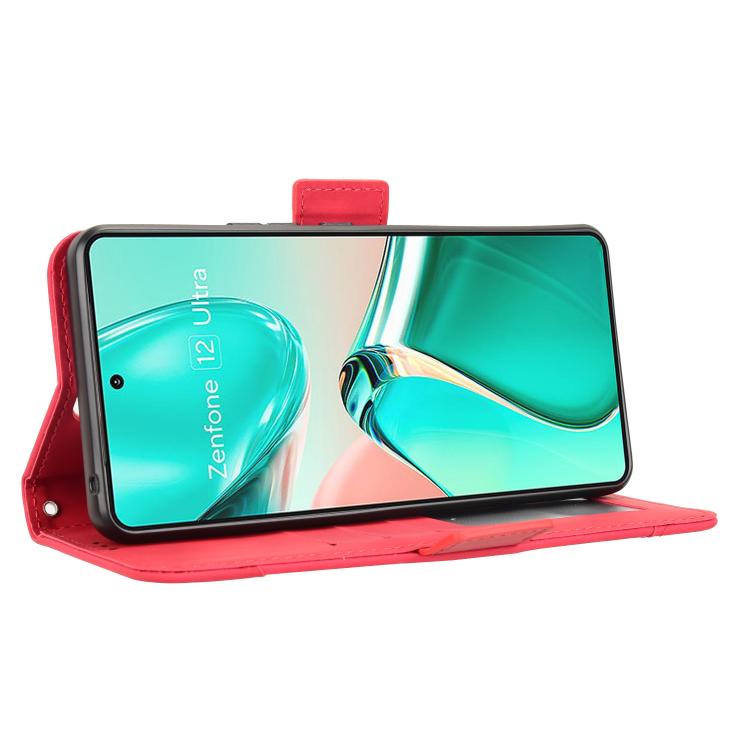 For ASUS Zenfone 12 Ultra Skin Feel Calf Texture Card Slots Leather Phone Case