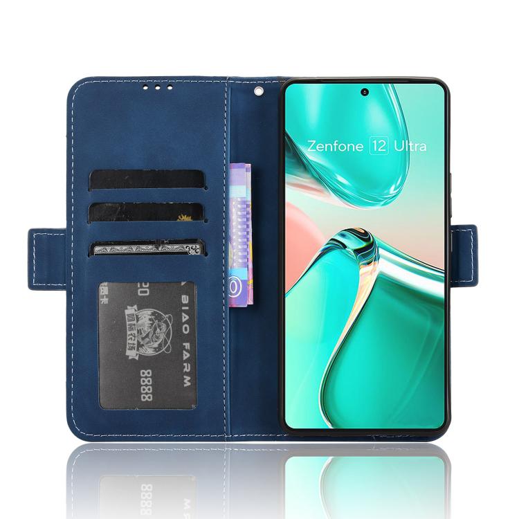 For ASUS Zenfone 12 Ultra Skin Feel Calf Texture Card Slots Leather Phone Case