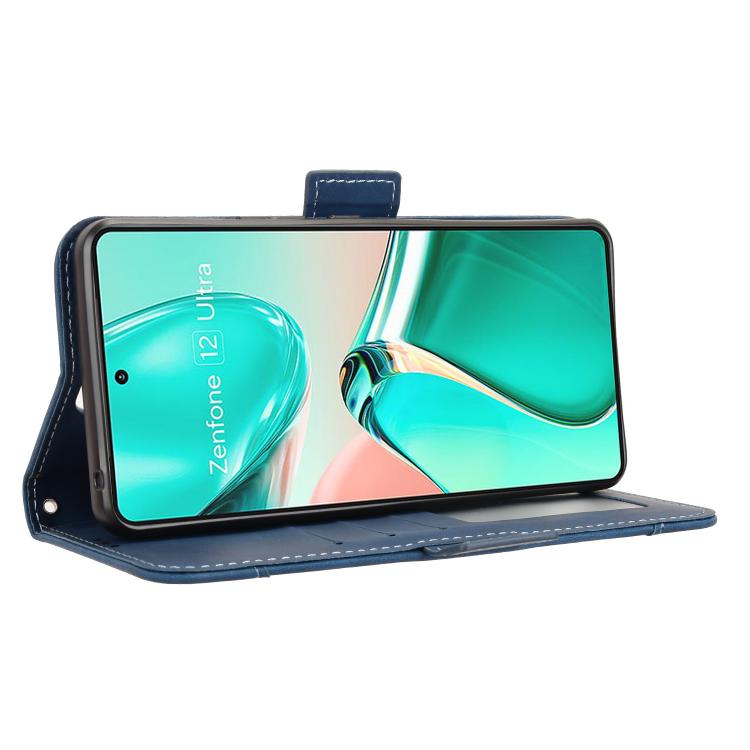 For ASUS Zenfone 12 Ultra Skin Feel Calf Texture Card Slots Leather Phone Case