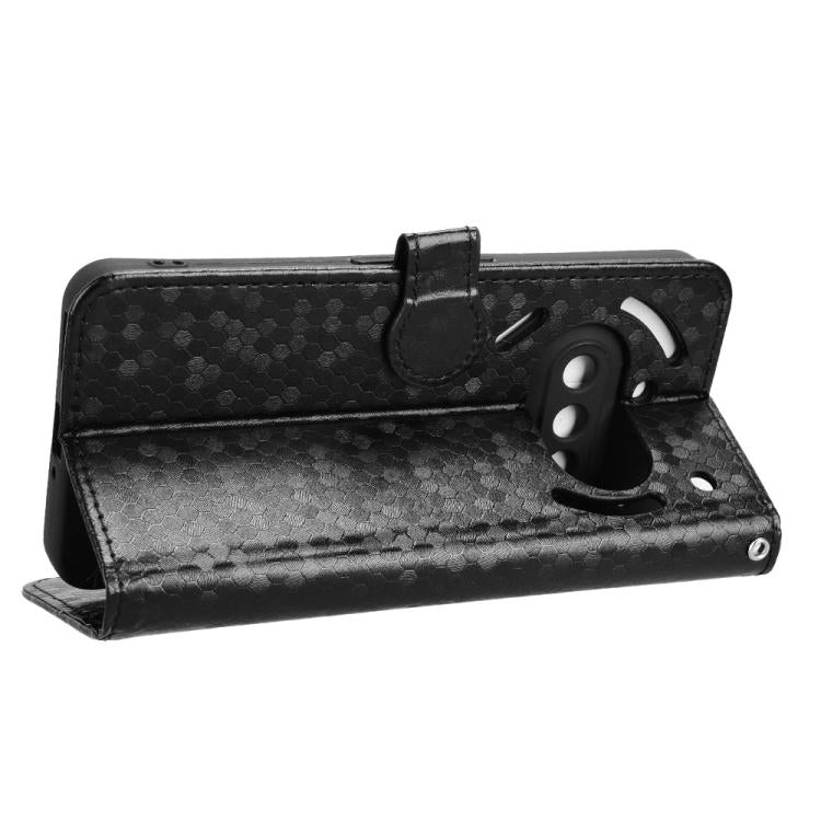 For Nothing Phone 3a Honeycomb Dot Texture Leather Phone Case